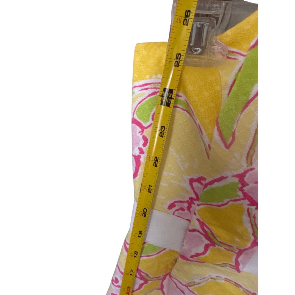 Lilly Pulitzer Amberly strapless mini dress yellow Starfruit Day Lilly floral 2 - Picture 10 of 10